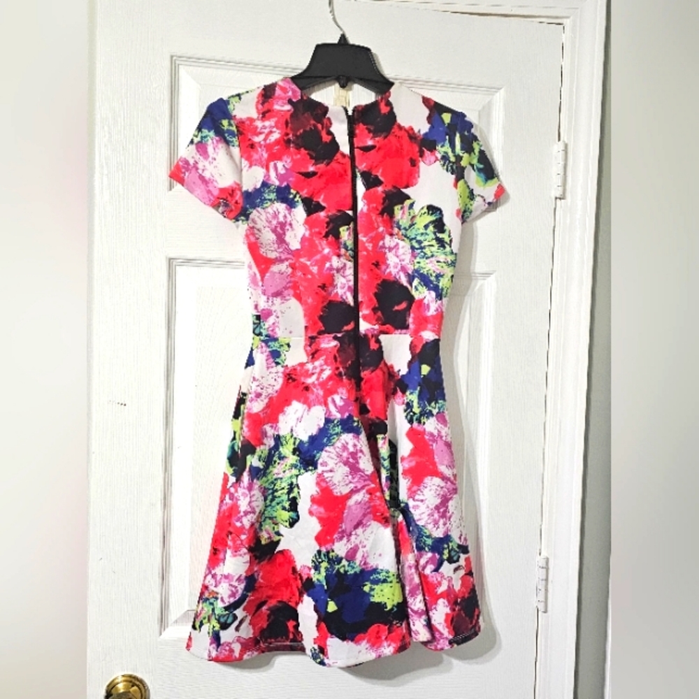 Colorful A line dress with pockets